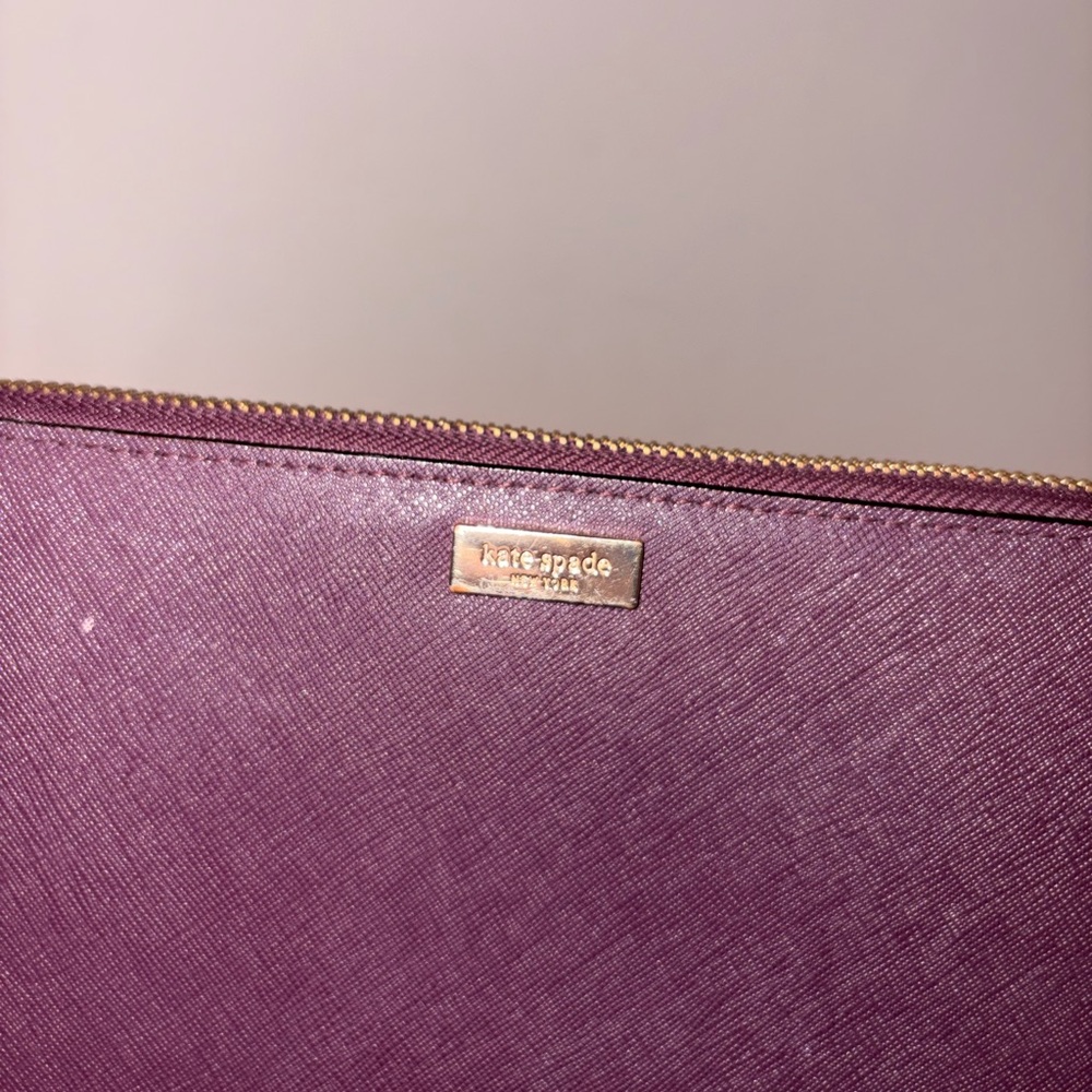 Kate Spade Burgundy Neda Laurel Wallet - Picture 2 of 7